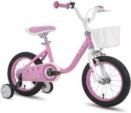 🚲 cycmoto flower girls bike with basket & bell: 14" & 16" kids bike for age 3-6 years (blue purple pink) logo