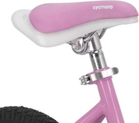 img 1 attached to 🚲 CYCMOTO Flower Girls Bike with Basket & Bell: 14" & 16" Kids Bike for Age 3-6 Years (Blue Purple Pink)