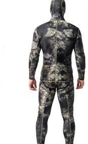 img 2 attached to 🤿 Premium MYLEDI Neoprene 3mm Super Stretch Camouflage Fullsuit: Unleash the Power of Freediving, Snorkeling, Swimming, and Spearfishing with this Exceptional Wetsuit