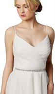 💎 sparkling mariell crystal bridal sash: rhinestone wedding belt with ivory ribbon - perfect for gowns logo