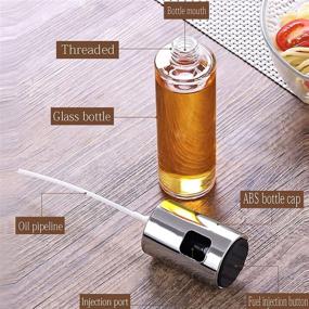 img 1 attached to 🌹 HHK Rose Gold Oil Sprayer for Cooking - Versatile Glass Spray Bottle for Baking, Roasting, Grilling - 3.38 OZ