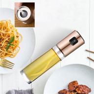 🌹 hhk rose gold oil sprayer for cooking - versatile glass spray bottle for baking, roasting, grilling - 3.38 oz logo