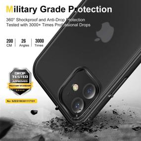 img 3 attached to Humixx iPhone 12 Mini Case - 7 FT Military Grade Drop Tested - Matte Translucent Slim 12 Mini Cover - Black