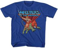 🦸 masters of the universe tv series he-man rides into battle toddler t-shirt tee: unveiling the legendary hero for your little one! logo