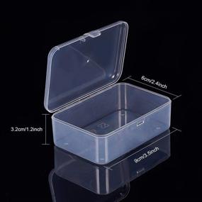 img 3 attached to 📦 BENECREAT 12 Pack Rectangular Clear Plastic Bead Storage Boxes with Lids - 3.5x2.4x1.2 Inches - Ideal for Small Items and Crafts