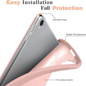 img 1 attached to 📱 MoKo iPad Pro 9.7 Case with Pencil Holder - Slim Lightweight Smart Shell Stand Cover Case with Auto Wake/Sleep - Rose Gold (2016 Release A1673/A1674/A1675)