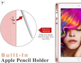 img 3 attached to 📱 MoKo iPad Pro 9.7 Case with Pencil Holder - Slim Lightweight Smart Shell Stand Cover Case with Auto Wake/Sleep - Rose Gold (2016 Release A1673/A1674/A1675)