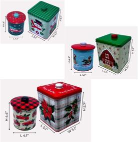 img 3 attached to Full Set of 6 Plum Designs Christmas Tins - Christmas Cookie Tin Set