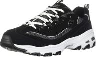 👟 skechers womens dlites lace up sneaker: trendy athletic shoes for women logo