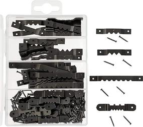 img 2 attached to 🖼️ Juvale Metal Sawtooth Picture Frame Hangers - 100 Count with 200 Nails, 4 Assorted Sizes for Easy Hanging