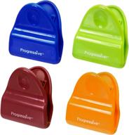 🌈 get organized with progressive international set of 4 mini magnetic bag clips in vibrant colors - green, orange, purple and red логотип