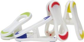 img 4 attached to 👕 Optimized for SEO: 12-Pack Soft-Touch Plastic Clothespins by Household Essentials