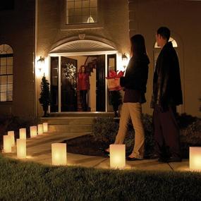 img 1 attached to 🏮 Enhance Your Outdoor Ambiance with Lumabase 32110 Electric Luminaria Kit in Tan/Kraft