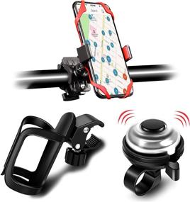 img 4 attached to 3-in-1 KITHELP Bike Accessories: Water Bottle Holder, Phone Mount & Bike Bell