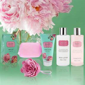 img 2 attached to Bath and Body Works: Natural English Rose Relaxing Spa Kit - Perfect Gift Set for Men, Women, and Teens - Shower Gel, Bubble Bath, Body Lotion, Bath Salt, Sponge Included