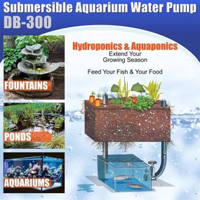 img 1 attached to 🌊 Aqua Dream DB3 Submersible Water Pump - Ultra Quiet & Adjustable for Pond, Aquarium, Fish Tank, Fountain, Hydroponics, Statuary