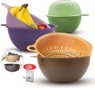 🥣 7pcs multifunctional kitchen strainer colander bowl sets - ideal for washing, draining, and mixing vegetables, fruits, meat, berries, and more! logo