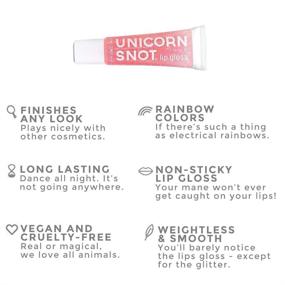 img 3 attached to 🦄 Unicorn Snot Holographic Glitter Lip Gloss: Perfect Stocking Stuffer & Christmas Gift - Vegan, Cruelty-Free Makeup & Body Art (Pink)