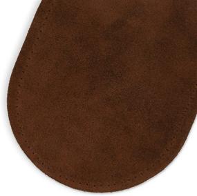 img 1 attached to 🧥 Dritz 55230-2 Dark Brown Suede Cowhide Elbow Patches, 4-3/4 x 6-1/4-Inch, Set of 2