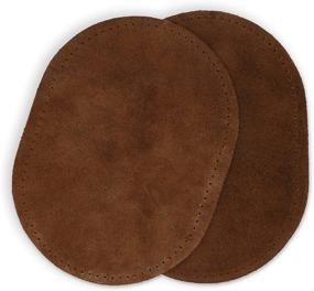 img 3 attached to 🧥 Dritz 55230-2 Dark Brown Suede Cowhide Elbow Patches, 4-3/4 x 6-1/4-Inch, Set of 2