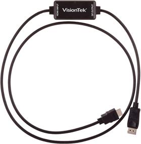 img 1 attached to Улучшите мультимедийное подключение с помощью активного кабеля VisionTek HDMI к DisplayPort, 5 футов - совместим с Lenovo, Dell, HP, настольными графическими картами и другими (900822)