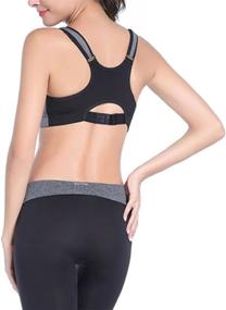 img 3 attached to 👙 NewLashua High Support Push Up Zip Front Close Padded Sports Bra for Women