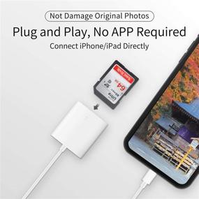 img 2 attached to Veetone Apple MFi Certified Lightning to SD Card Camera Reader для iPhone iPad - Надежный просмотрщик трейловых камер и адаптер для карт памяти для iPhone 12/11/XS/XR/X/8/7/iPad - Удобство подключения и воспроизведения.