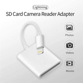 img 3 attached to Veetone Apple MFi Certified Lightning to SD Card Camera Reader для iPhone iPad - Надежный просмотрщик трейловых камер и адаптер для карт памяти для iPhone 12/11/XS/XR/X/8/7/iPad - Удобство подключения и воспроизведения.