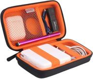 🧳 bovke hard carrying case - protective & impact resistant travel organizer for power bank, earbuds, cables, chargers, and electronics, black logo