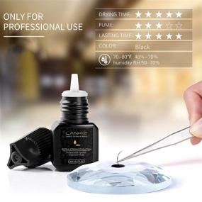 img 2 attached to 💪 LANKIZ Eyelash Extension Glue: Extra Strong, 1 Sec Drying Time, 8 Weeks Retention – Professional Use Only