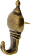 🔨 the hillman group 122212 - hillman antique brass 10lb colonial push pin hanger - pack of 3 logo