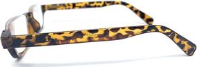 img 2 attached to The Noble Semi-Rimless Half Reader Half Moon Reading Glasses in 2.00 Strength, Yellow Tortoise Finish