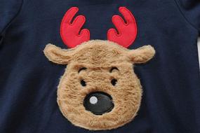 img 1 attached to Toddler Pullover Christmas Reindeer Sweatshirt Boys' Clothing