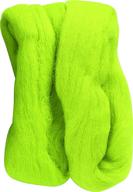 🍀 clover lime green natural wool roving - organic fiber for enhanced seo logo