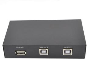 img 2 attached to 📦 OLLGEN 2 Port USB 2.0 Sharing Switch Box Hub - Share 1 USB Device for Printer, Scanner, Camera, Keyboard (2 Port)