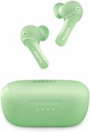 🎧 padmate pamu t6c green - true wireless earbuds with 4 mics, cvc8.0 noise cancelling, touch control, sport tws, 30h playback, ipx6 waterproof, bluetooth headphones with charging case, in-ear headset logo