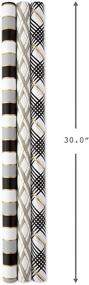 img 2 attached to 🎁 Hallmark Reversible Wrapping Paper Bundle: Black, Gold Stripes, Plaid - Perfect for Graduations, Weddings, Christmas! Includes 3 Pack, 120 sq. ft., Ribbon, and Gift Tag Stickers