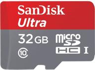 📸 sandisk ultra 32gb microsdhc uhs-i flash memory card (sdsqunc-032g-an6ia) - reliable & high-performance storage solution logo