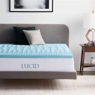 💤 enhance your sleep quality with lucid 2 inch zoned gel memory foam mattress topper, full logo