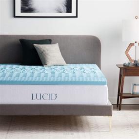 img 4 attached to 💤 Enhance Your Sleep Quality with LUCID 2 Inch Zoned Gel Memory Foam Mattress Topper, Full
