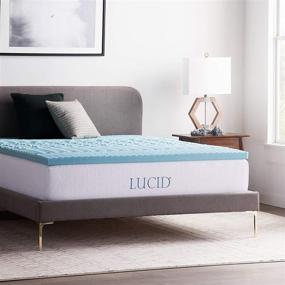 img 3 attached to 💤 Enhance Your Sleep Quality with LUCID 2 Inch Zoned Gel Memory Foam Mattress Topper, Full