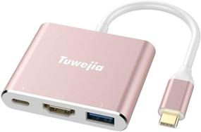 img 3 attached to 🔌 Tuwejia адаптер USB-C к HDMI с разрешением 4K, USB 3.0 и портом зарядки - совместим с MacBook, Pixel, XPS13, Yoga 900, Lumia 950Xl