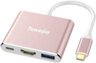 🔌 tuwejia адаптер usb-c к hdmi с разрешением 4k, usb 3.0 и портом зарядки - совместим с macbook, pixel, xps13, yoga 900, lumia 950xl логотип