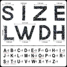 img 2 attached to 🌟 Locacrystal 34Pcs Resin Rhinestone Alphabet Letter Stickers, A-Z Letters DIY Car Decoration Sticker Set，Self-Adhesive Crystal Word Stickers for Cars Arts Crafts Clothing Decoration (Black AB)