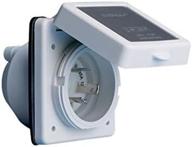 🔌 parkpower 301elrv: white power inlet with stainless steel trim - efficient and reliable 30a solution logo