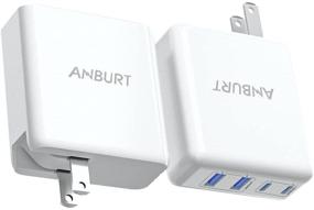 img 4 attached to ⚡️ ANBURT 100W 4-Port USB C GaN Fast Wall Charger - Type C PD Charging for MacBook Pro Air, iPhone 13/12/11 Series, iPad Pro, Galaxy, Dell XPS & USB C Laptop Devices (White)