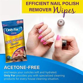 img 3 attached to 10 Pack x 10 Individual Packaged Nail Polish Remover Wipes - Gentle Cuticle Cleansing - Acetone-Free Solution