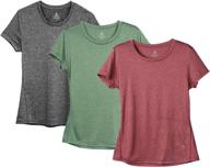 women's 3-pack icyzone workout running tshirts: athletic yoga tops & gym shirts logo