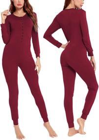 img 3 attached to LecGee Jumpsuits Sleepwear Bodysuit Underwear Women's Clothing and Lingerie, Sleep & Lounge