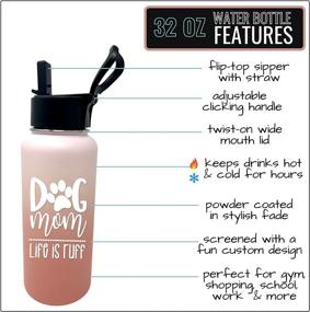 img 2 attached to Dog Mom Tumbler - Women's Dog Lover Gift - Dog Mom Cup, Water Bottle - Ideal for Christmas, Birthday